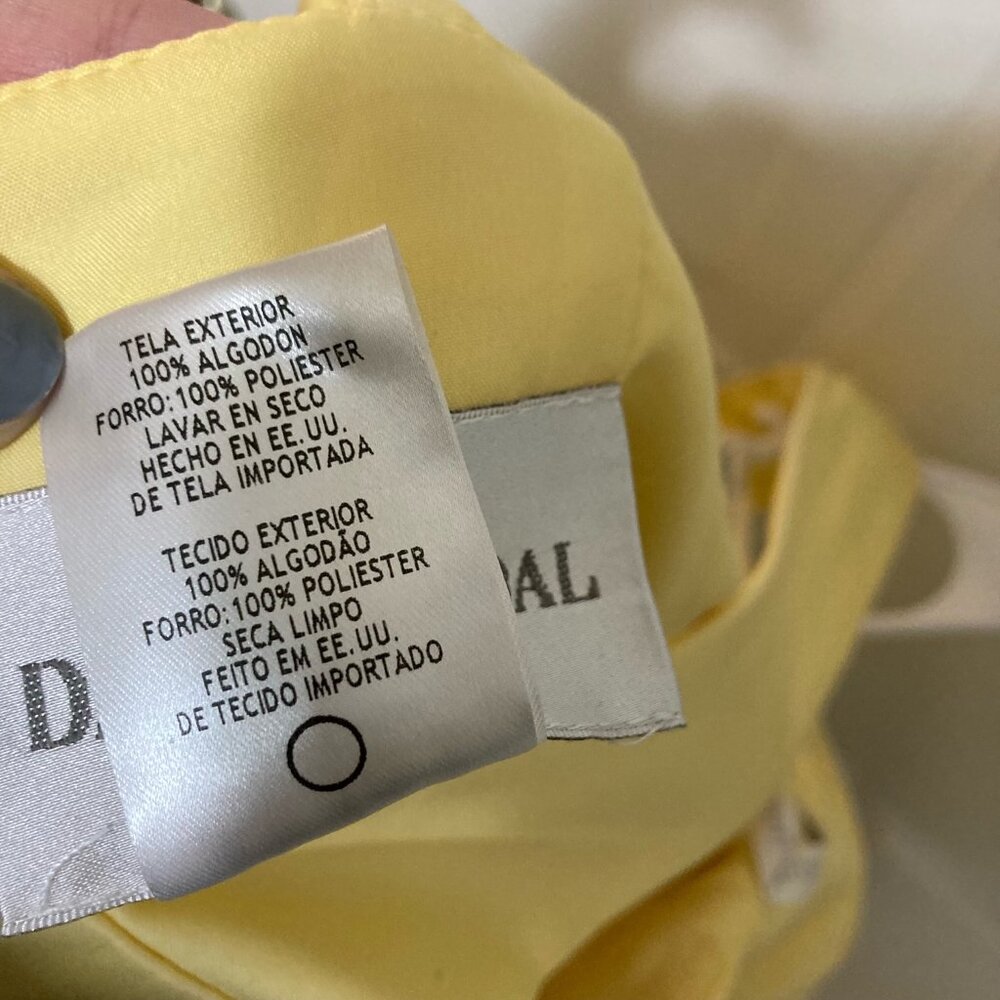David’s Bridal Yellow Y-neck Sateen Dress in Size 10 - Picture 8 of 14